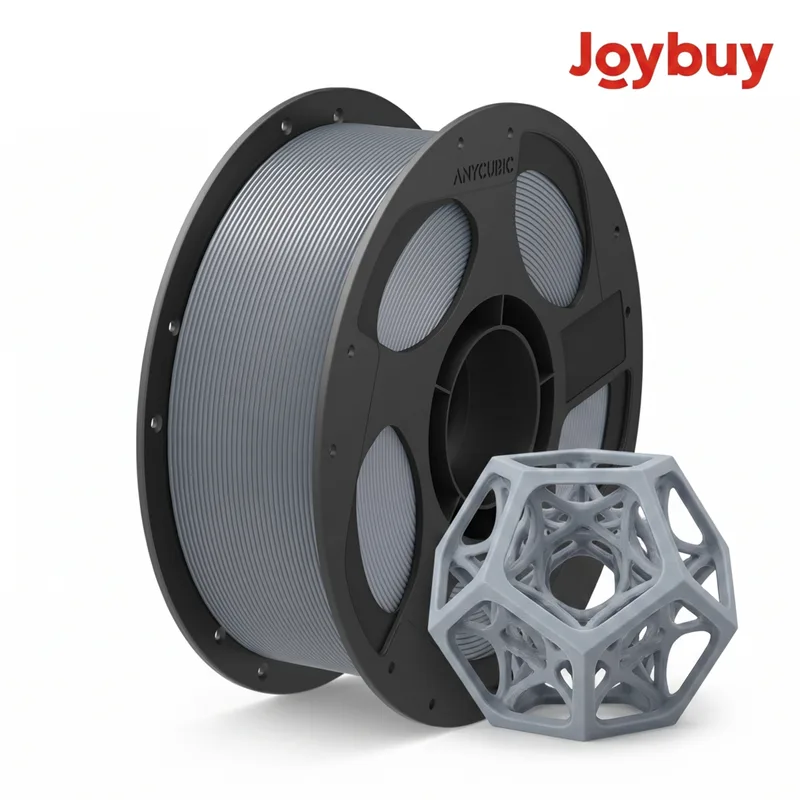 JOYBUY x ANYCUBIC PLA Basic printfilament, 1 kg spoel, 1,75 mm diameter, ±0,02 mm tolerantie - Zilver van Anycubic – productfoto