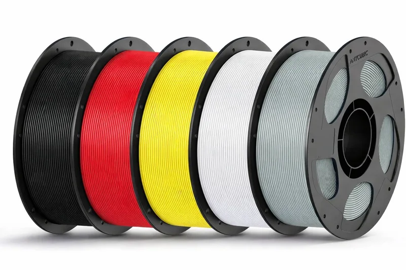 PETG 5KG Anycubic PETG Filament (5x1KG) – 1.75mm – Multi Kleur – Sterk & Duurzaam – 3D Printer Filament – Zwart, Geel, Wit, Grijs van Anycubic in Rood – productfoto