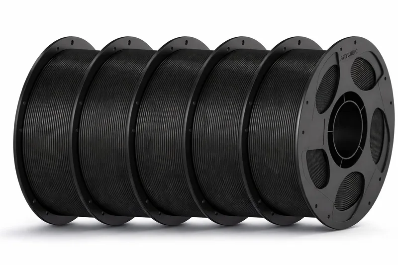 PETG 5kg Zwart Filament Zwart Bundel 5KG (5x1KG) – 1.75mm – Sterk & Duurzaam – 3D Printer Filament – Diep Zwart Geeetech van Anycubic in Zwart – productfoto