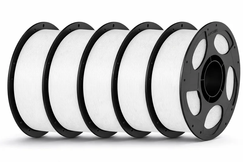 PETG Filament Wit Bundel 5KG (5x1KG) – 1.75mm – Sterk & Duurzaam – 3D Printer Filament – Helder Wit van Anycubic in Wit – productfoto