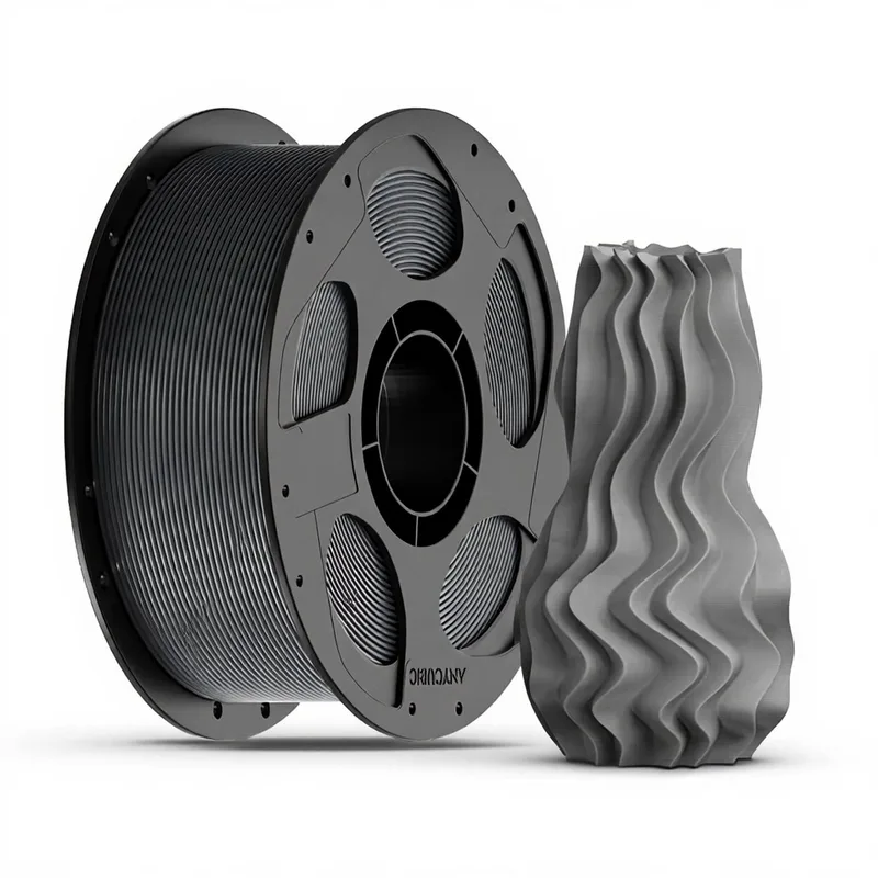 PLA Filament 1KG – 1.75mm Hoogwaardige 3D Printer Filament – Nauwkeurige en Gladde Prints van Anycubic in Grijs – productfoto