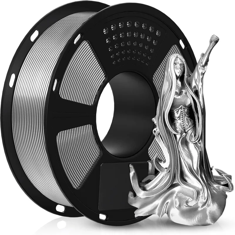PLA Filament 1KG (Incl. Spoel) 1.75mm – Hoge Precisie – Snelle Levering – Morgen in Huis van Anycubic in Zilver – productfoto