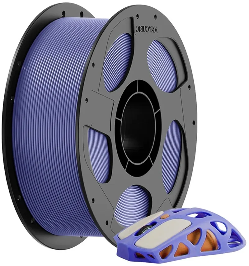 Pla Filament 1Kg Voor 3D-Printer, Paarse Unieke Kleur Voor Modellen van Anycubic in Transparant – productfoto