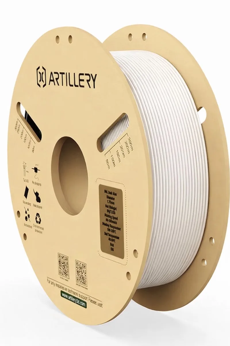 PLA Filament 1.75mm – 3D Printer Filament Hoge Precisie – Geschikt voor FDM Printers van Artillery in Wit – productfoto