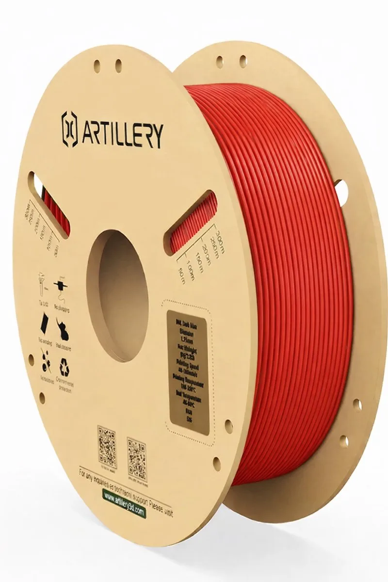 PLA Filament 1.75mm – Hoogwaardig 3D Printer Filament – Constante Diameter – Geschikt voor FDM 3D Printers van Artillery in Rood – productfoto