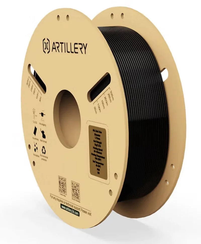 PLA Filament 1.75mm met Spoel – 1kg 3D Printer Filament van Artillery in Zwart – productfoto