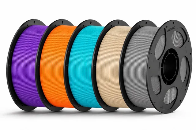 PLA Filament Bundel 5KG (5x1KG) – Oranje, Cyaan, Beige & Grijs – 1.75mm – Hoge Printkwaliteit – Snelle Levering, Morgen in Huis