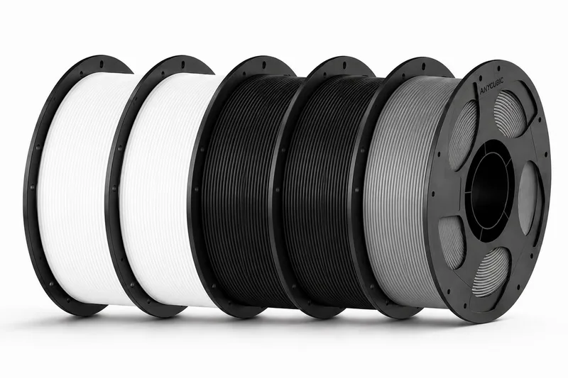 PLA Filament Bundel 5kg Rollen – 2x Wit, 2x Zwart & 1x Grijs – 1.75 mm – Hoge Printkwaliteit – Snelle Levering, Morgen in Huis van Artillery in Grijs, Zwart, Wit – productfoto