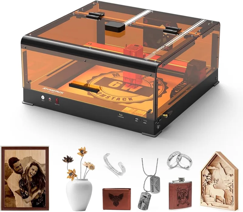 A6 Pro Ultra Laser Graveermachine - met B3 Laserkast en Camera - 600 mm/s Graveersnelheid - Armor Chain Design - Eye Protection - Laser Cutter - Laser Snijmachine - Lasergraveermachine - Graveren van Atomstack – productfoto