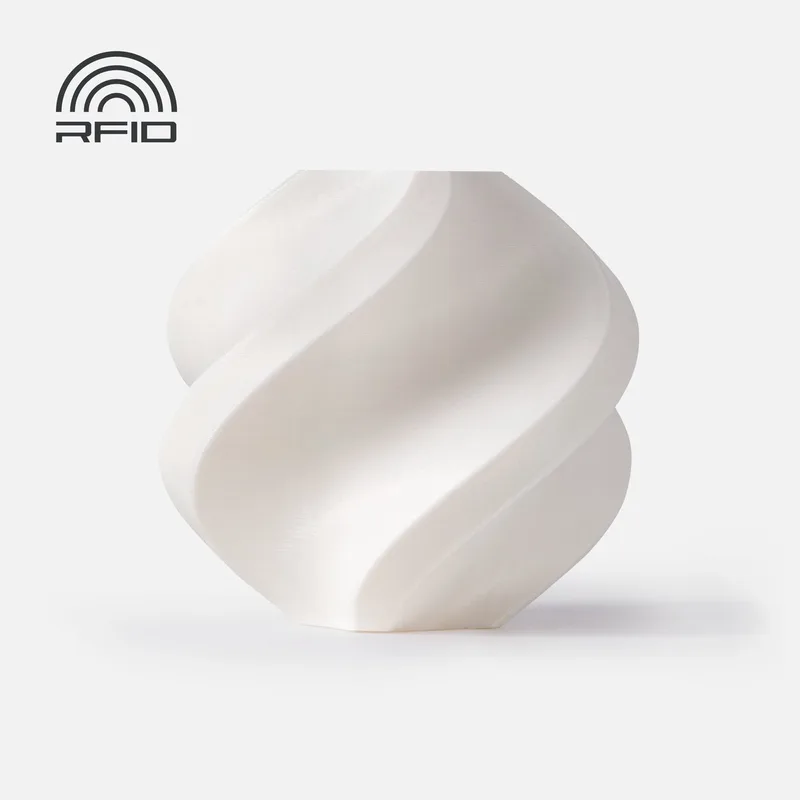 ABS Filament – Wit – Nieuw & Geseald (1.75 mm / 1 kg) op spoel van Bambu Lab in Grijs hf – productfoto