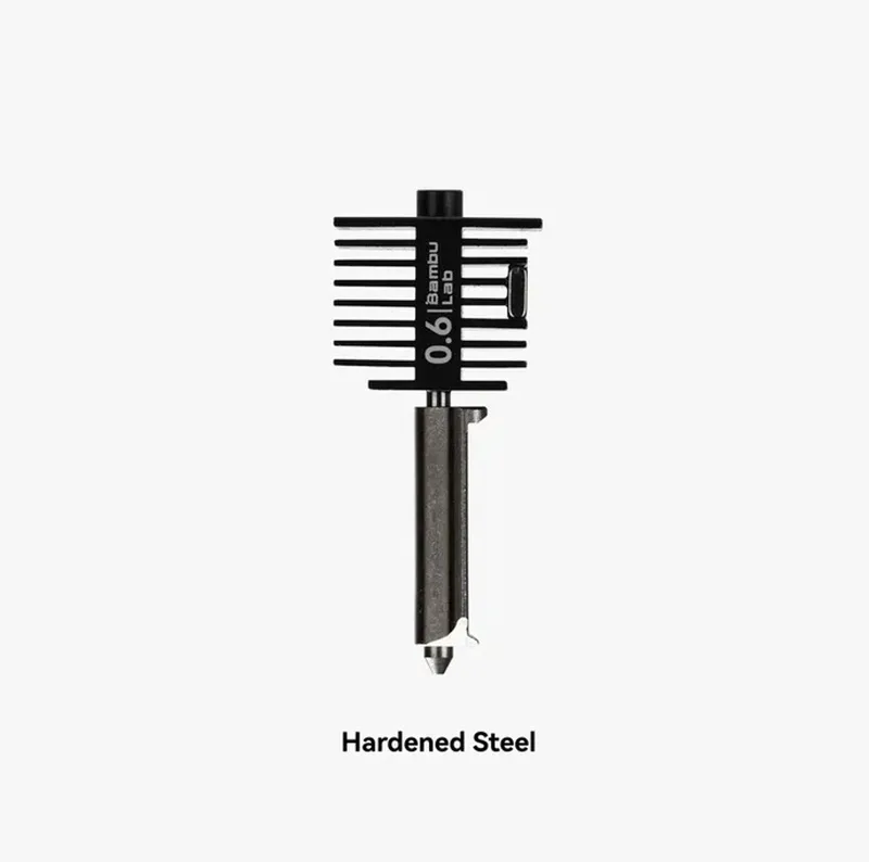 Bambu Lab 0.6mm Hotend Assemblage met Gehard Staal Nozzle - A1 Series van Bambu Lab in Metaal – productfoto