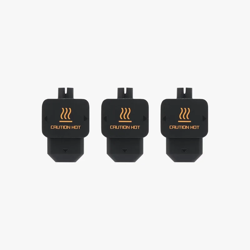 H2-series (H2S, H2D, H2C) - Silicone Sleeve / Sock voor Hotend (3 stuks) van Bambu Lab in Zwart – productfoto