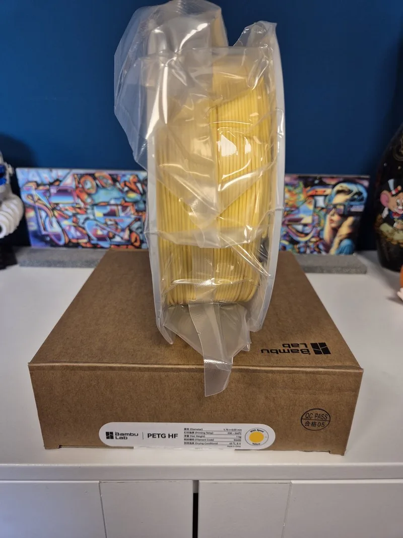 PETG HF - Yellow (Geel) (1kg incl. Spoel) van Bambu Lab in Geel petg hf – productfoto