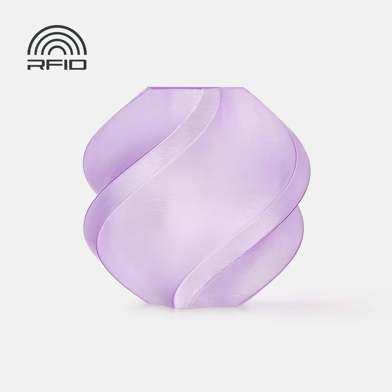 PETG Translucent - Purple - zonder spoel - 1.75mm van Bambu Lab in Paars – productfoto