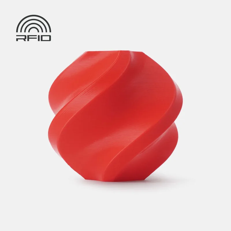 PLA Basic 1.75mm Filament – 1kg – (10200) - zonder spoel van Bambu Lab in Rood – productfoto