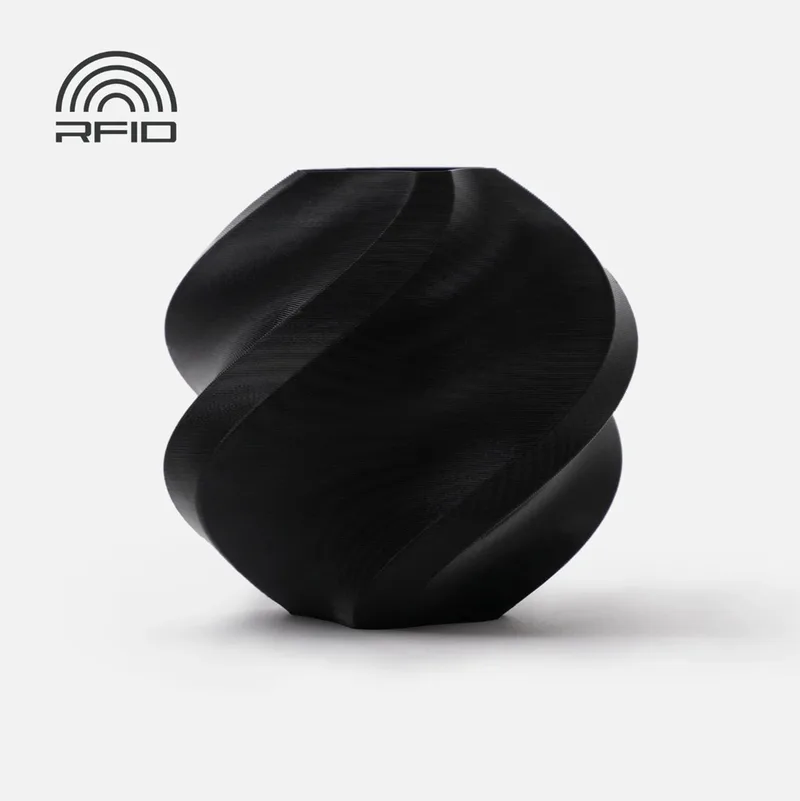 PLA Basic 1.75mm Filament – 1kg – (black) - zonder spoel van Bambu Lab in Zwart – productfoto