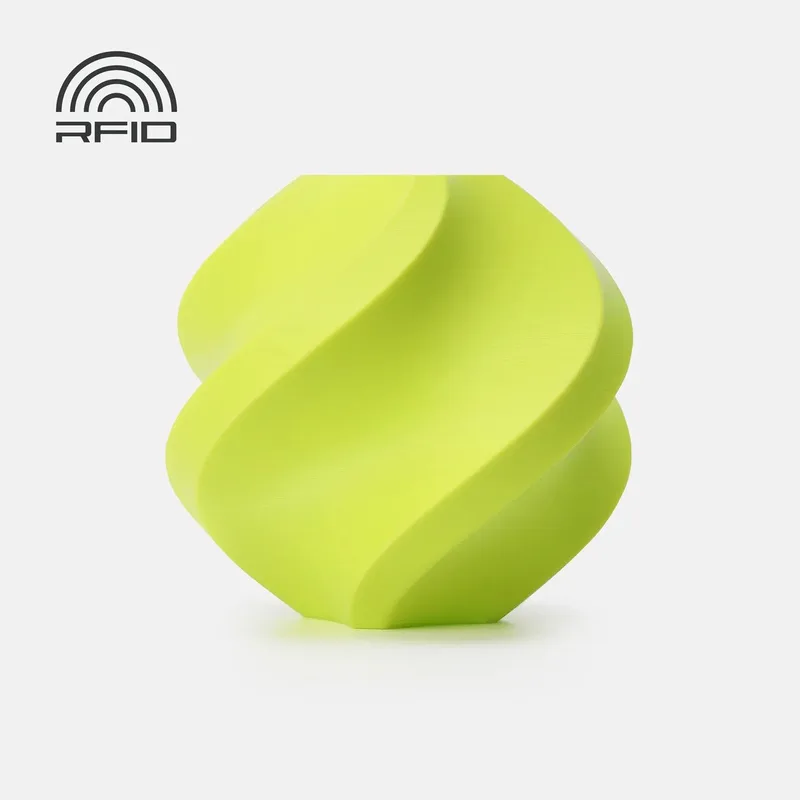 PLA Basic 1.75mm Filament – 1kg – (bright green) - zonder spoel van Bambu Lab in Fel groen – productfoto