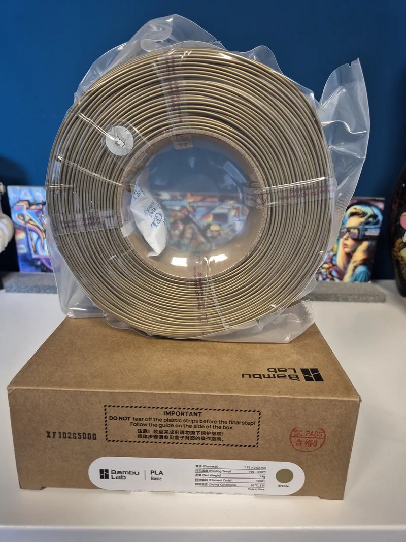 PLA Basic 1.75mm Filament – 1kg – bronze - zonder spoel van Bambu Lab in Brons – productfoto