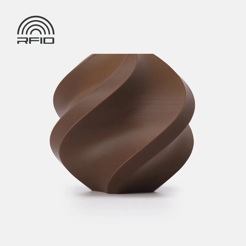 PLA Basic 1.75mm Filament – 1kg – Chocolade bruin (cocoa brown) - zonder spoel van Bambu Lab in Cacaobruin – productfoto