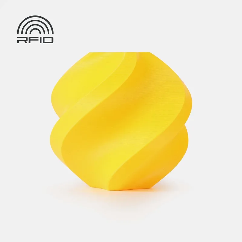 PLA Basic 1.75mm Filament – 1kg – geel (yellow) - zonder spoel van Bambu Lab in Geel refill – productfoto