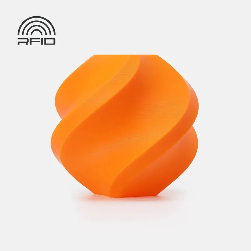 PLA Basic 1.75mm Filament – 1kg – pompoen oranje (pumpkin orange) - zonder spoel van Bambu Lab in Pompoen oranje refill – productfoto