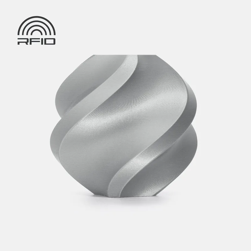 PLA Basic 1.75mm Filament – 1kg – silver - zonder spoel van Bambu Lab in Zilver – productfoto