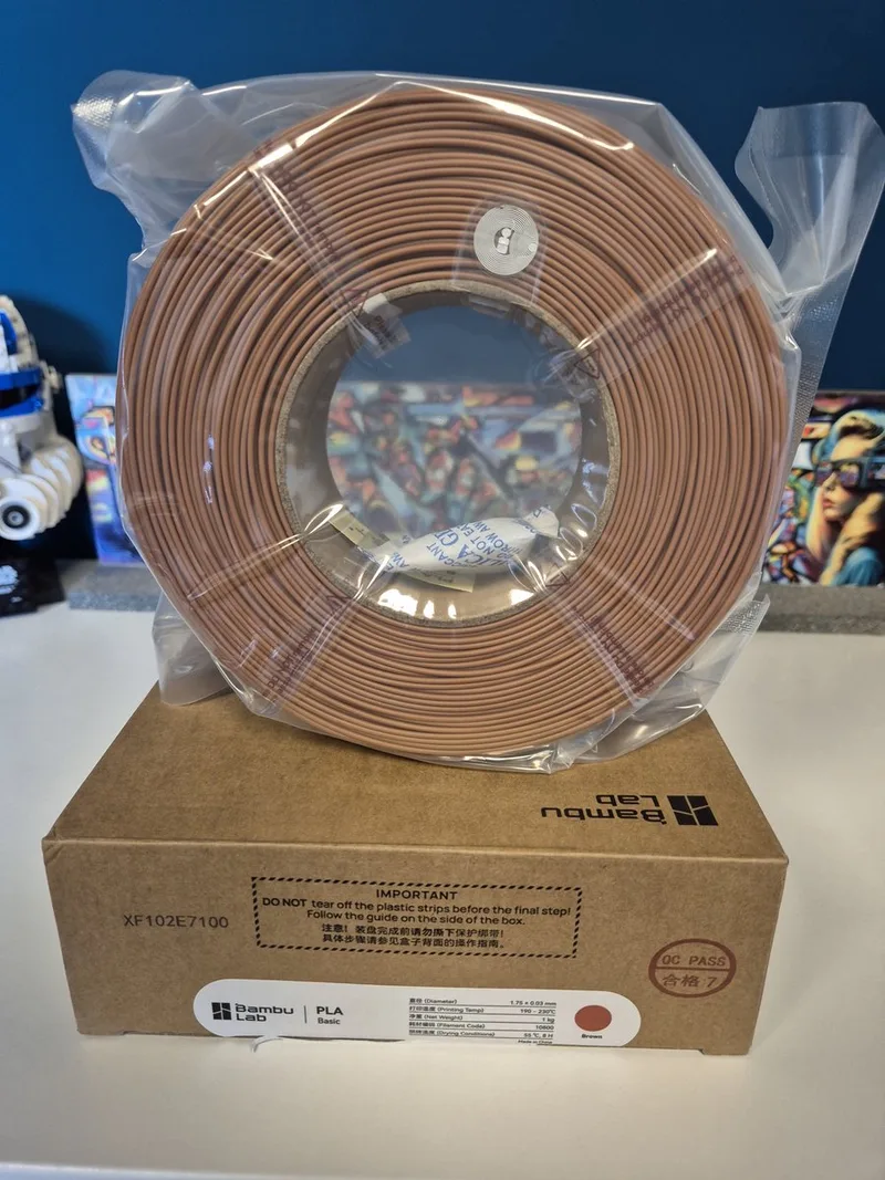 PLA Basic refill - Brown (1kg) van Bambu Lab in Bruin refill – productfoto
