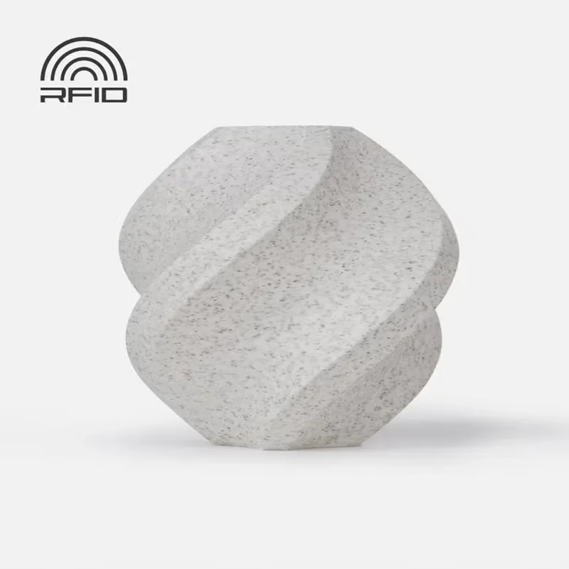 PLA Marble White – 1.75mm 3D Print Filament – 1kg – Met Spoel - Inclusief RFID voor Automatische Herkenning – Luxe Marmer Look van Bambu Lab in Marblewhite – productfoto