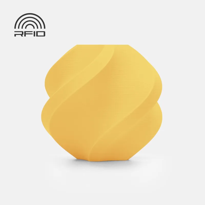 PLA Matte 1.75mm Filament – 1kg – (lemon yellow) - zonder spoel van Bambu Lab in Citroengeel – productfoto