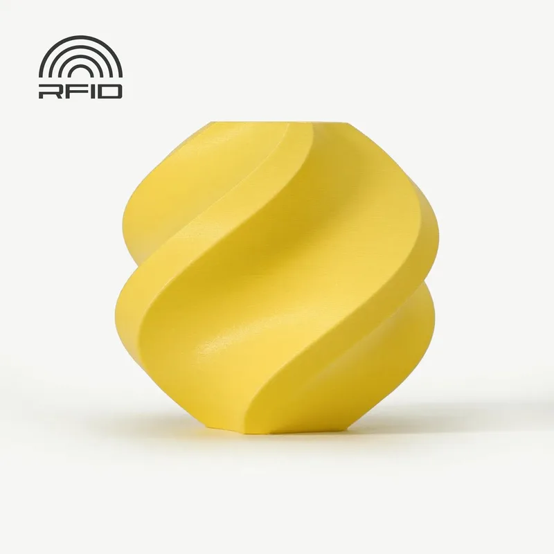 PLA Matte 1.75mm Filament – 1kg – limoen geel (Lemon Yellow) - zonder spoel van Bambu Lab in Limoen geel, Matte – productfoto