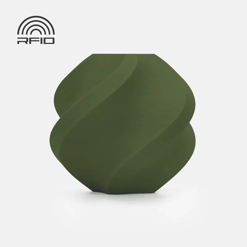 PLA Matte – Donkergroen – Refill - 1,75 mm – RFID – Matte Premium Afwerking – Makkelijk te Printen van Bambu Lab in Mat – productfoto