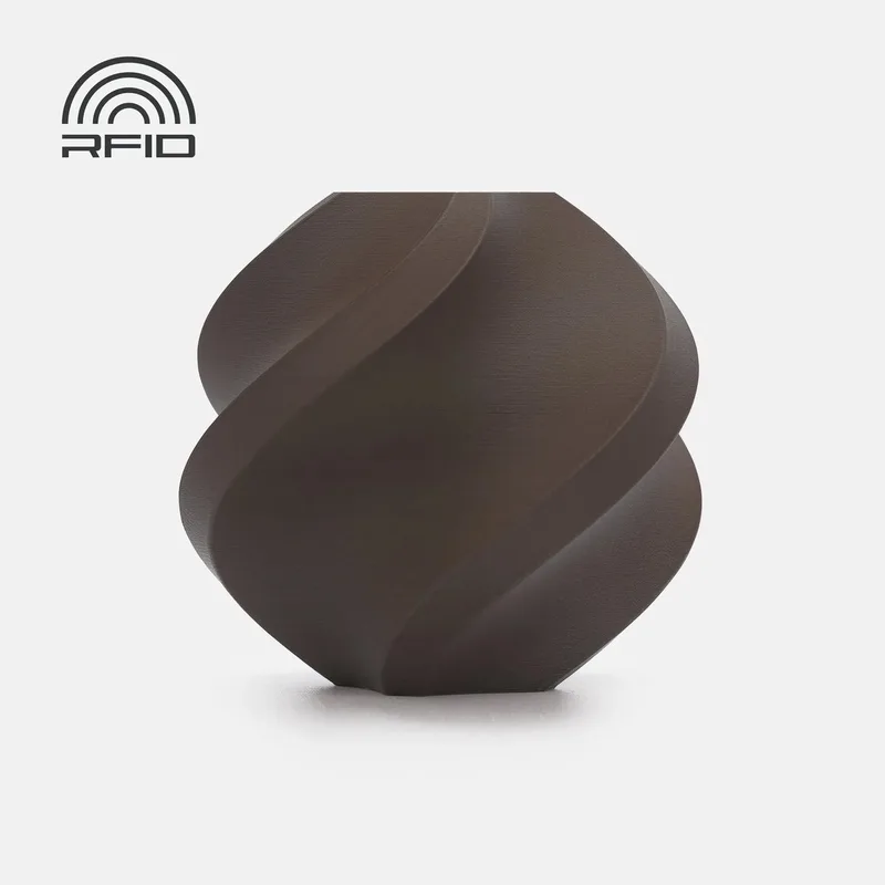 PLA Matte Refill 1kg – 1.75mm – Filament Navulling (11802, zonder spoel) van Bambu Lab in Donkerchocoladebruin – productfoto