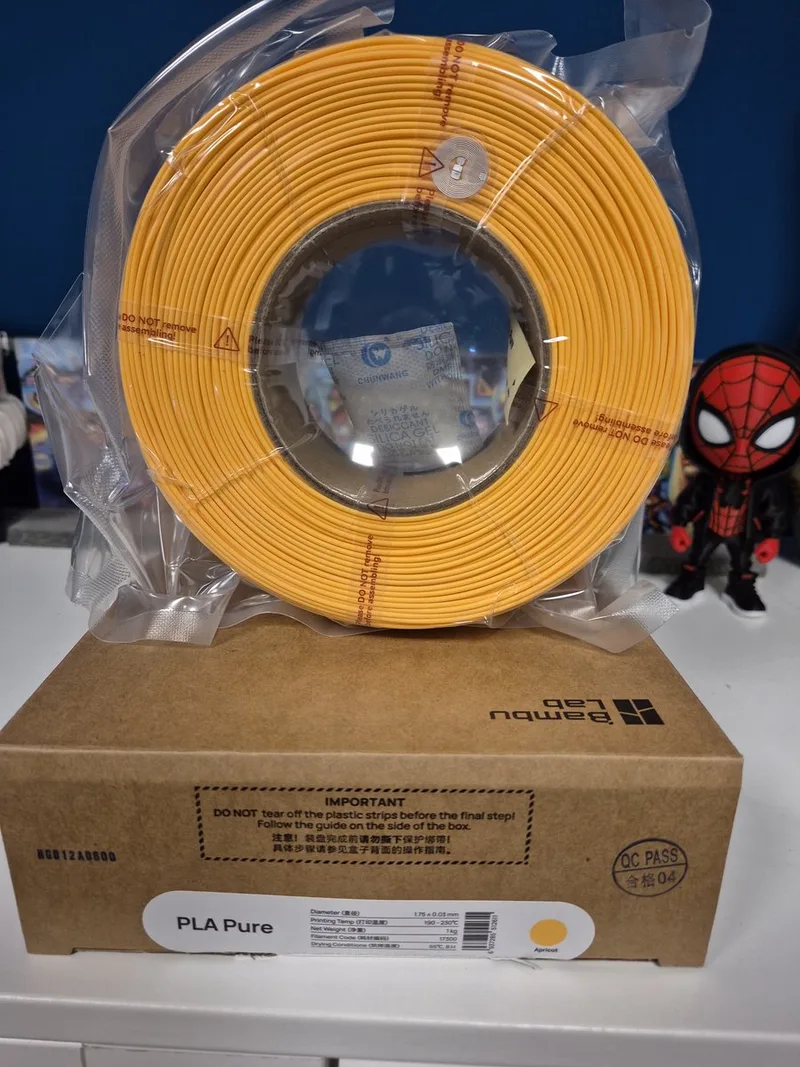 PLA Pure - (Abrikoos / Pastel oranje) - 3D Printer Filament - 1.75mm - 1kg - Premium Matte Refill van Bambu Lab in Apricot – productfoto