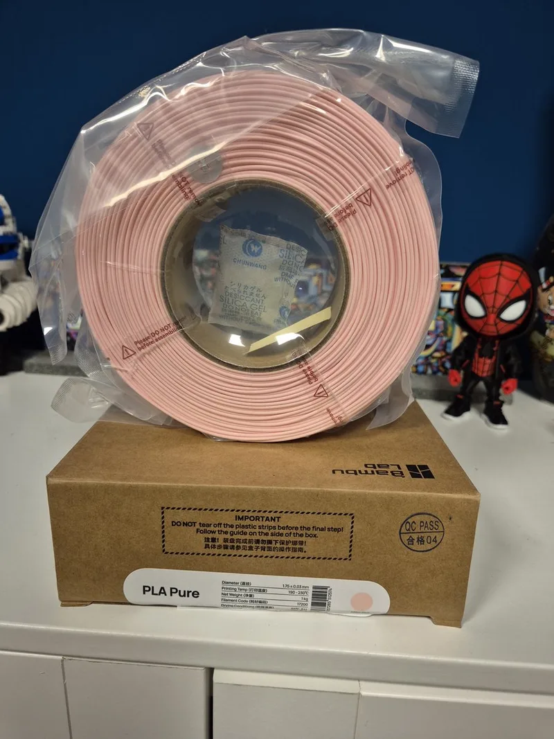 PLA Pure - (Melkroze / Pastelroze) - 3D Printer Filament - 1.75mm - 1kg - Premium Matte Refill van Bambu Lab in Milky pink – productfoto