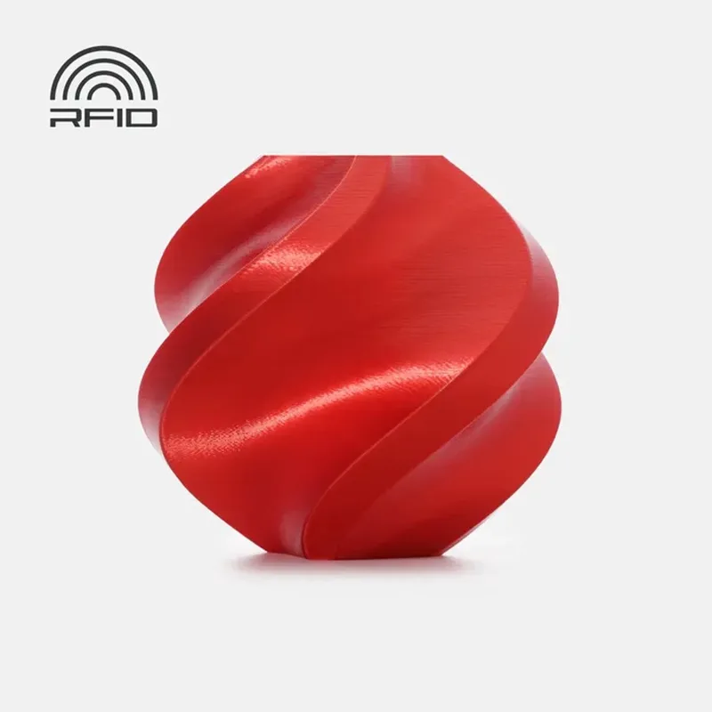 PLA Silk+ - Candy 1.75mm - 1kg van Bambu Lab in Rood – productfoto