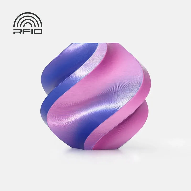 PLA Silk - Dual Color Neon City (blue-magenta) - 1.75mm - 1kg - met spoel van Bambu Lab in Blauw – productfoto
