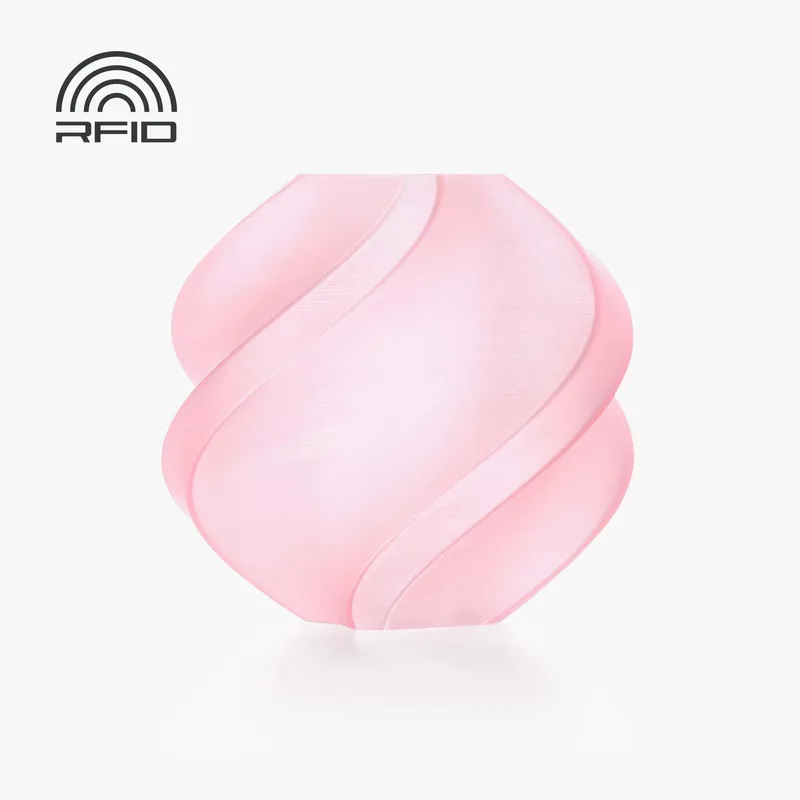 PLA Translucent Cherry Pink met spoel 1.75mm van Bambu Lab in Roze – productfoto