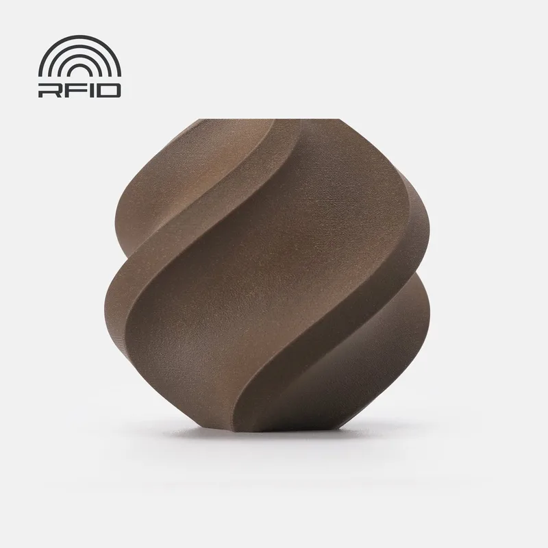 PLA Wood met spoel 1.75mm van Bambu Lab in Walnootzwart – productfoto