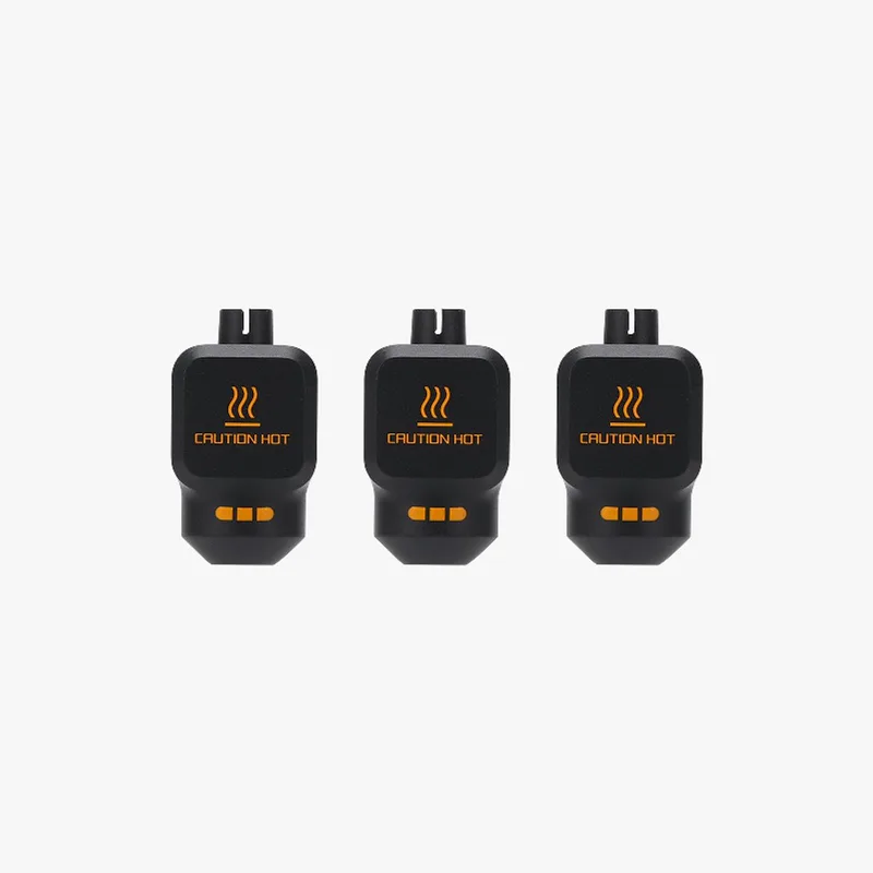 X2D & P2S Silicone Sleeve / Sock voor Hotend (3 stuks) van Bambu Lab in Zwart – productfoto