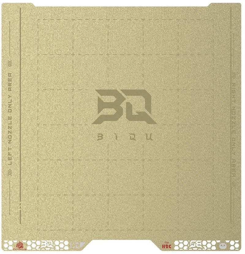 PyroGrip bouwplaat voor Bambu-Lab H2C 3D-printer - 355 x 346 mm - Dubbelzijdige getextureerde PEI veerstaalplaat voor Bambu-Lab H2C by BIGTREETECH – product photo