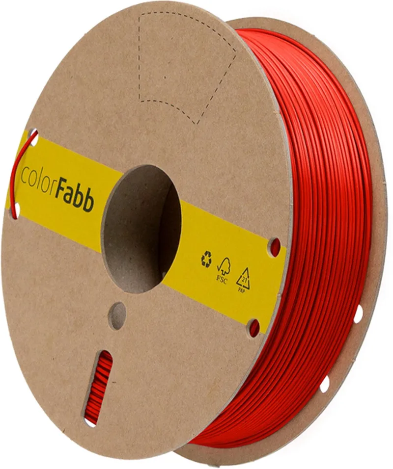 Lw-pla 3D-printerfilament - 1,75 mm - 2200 g - Lichtgewicht materiaal - Ideaal voor RC-vliegtuigen - Matte afwerking van colorFabb in Rood – productfoto