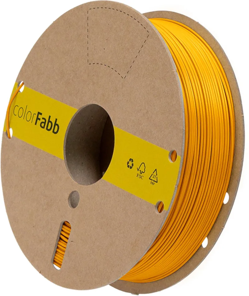 Lw-pla 3D-printerfilament - 1,75 mm - 750 g - Lichtgewicht materiaal - Ideaal voor RC-vliegtuigen - Matte afwerking van colorFabb in Geel – productfoto