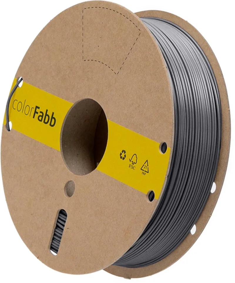 Lw-pla-ht Donkergrijs 3D-printerfilament - 1,75 mm - 750 g - Lichtgewicht materiaal - Ideaal voor RC-vliegtuigen - Matte afwerking de colorFabb en Noir – photo produit