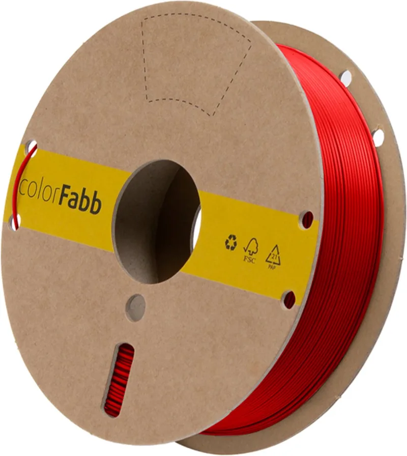 Petg Economy 3D-printerfilament - 1,75 mm - 750 g - Uitstekende waarde per kilo - Grote spoelopties - Verkrijgbaar in veel kleuren van colorFabb in Rood – productfoto