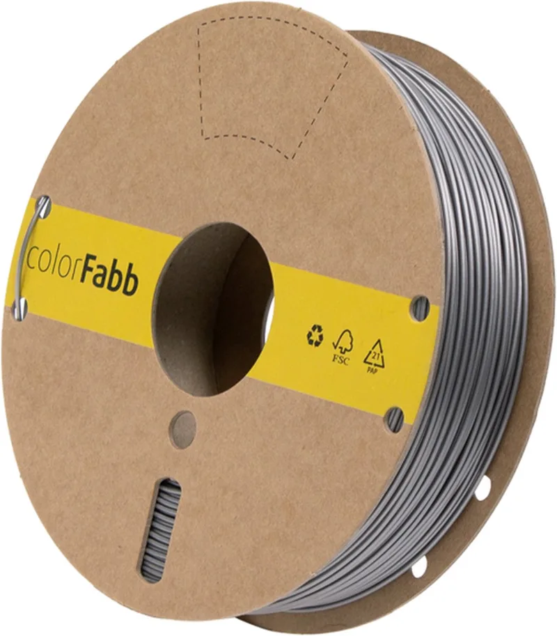 Pla-hp 3D-printerfilament - 1,75 mm - 2200 g - 134°C HDT na het printen - Geen nabewerking nodig - 100% biobased materiaal van colorFabb in Zilver – productfoto