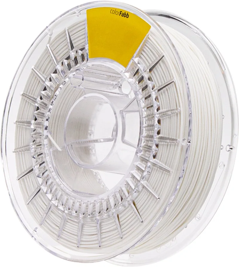 TPU 95a 3D-printerfilament - 1,75 mm - 700 g - Flexibel en duurzaam - Shore-hardheid 95A - Uitstekende laaghechting van colorFabb in Wit – productfoto