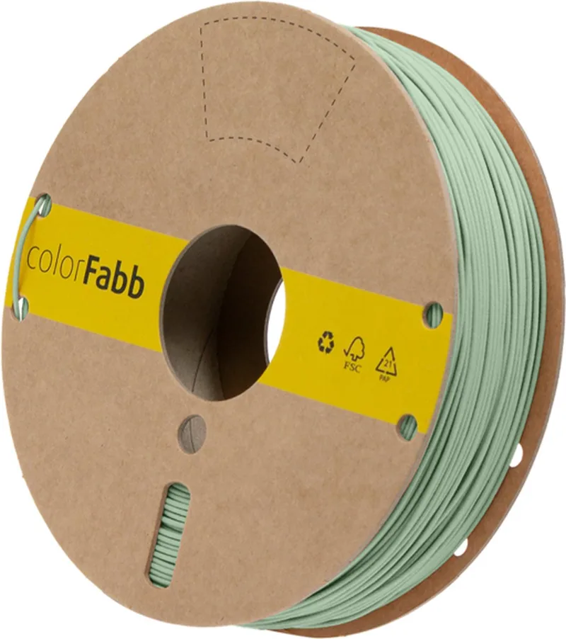 Vibers Pla Pastel Green 3D-printerfilament - 1,75 mm - 750 g - Print soepel - Matte afwerking - CO₂-reductie materiaal by colorFabb in Green – product photo