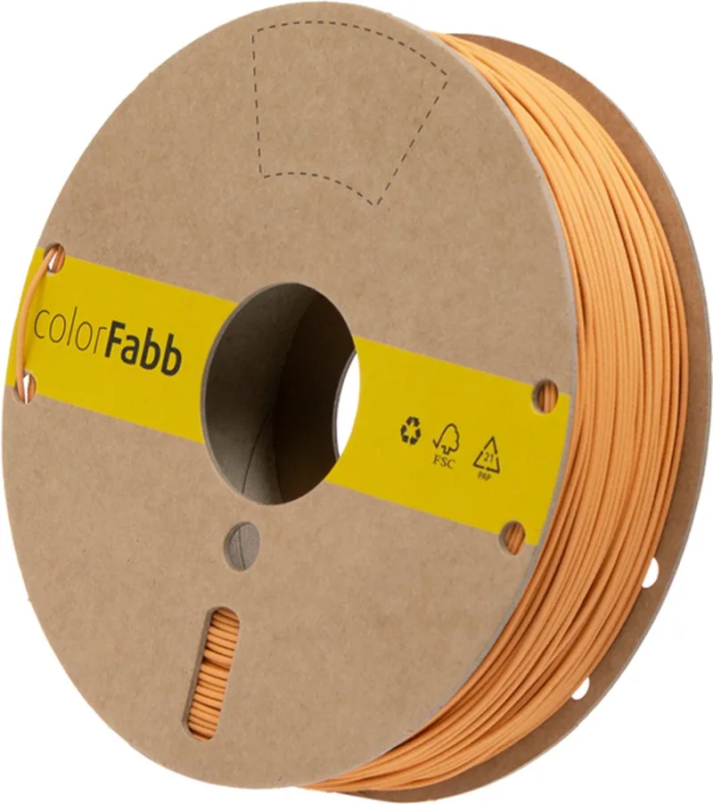 Vibers Pla Pasteloranje 3D-printerfilament - 1,75 mm - 750 g - Print soepel - Matte afwerking - CO₂-reductie materiaal de colorFabb en Orange – photo produit