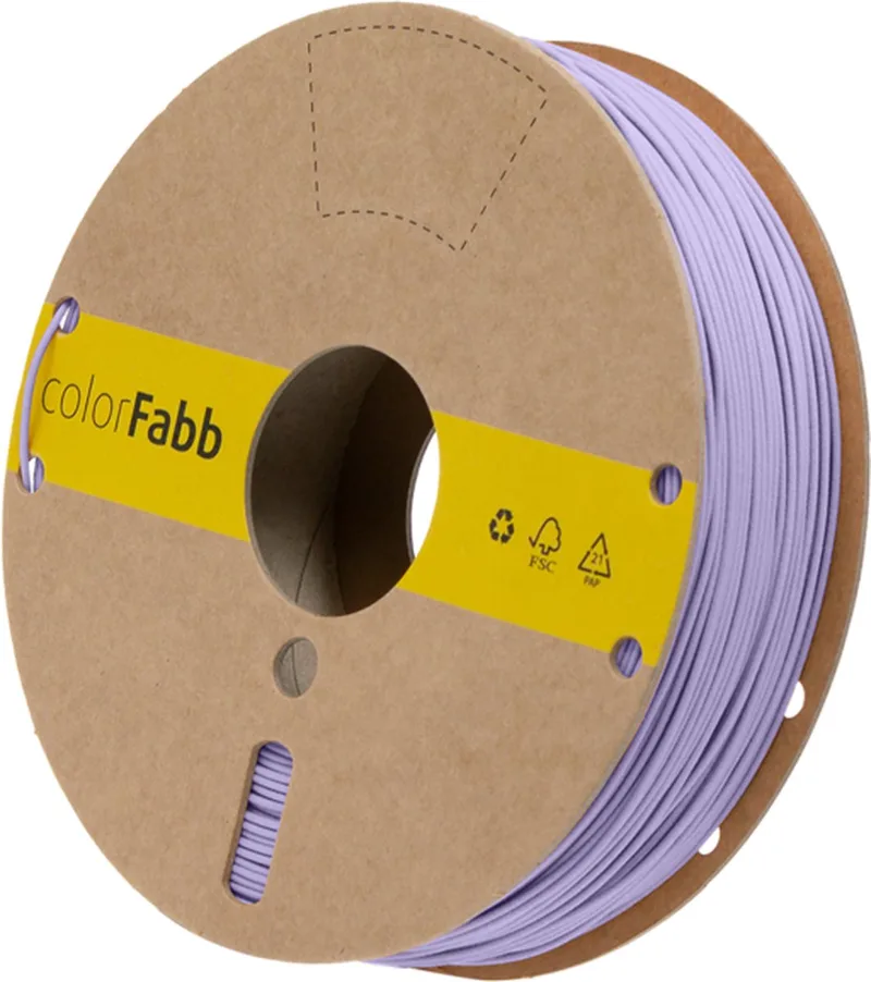 Vibers Pla Pastelpaars 3D-printerfilament - 1,75 mm - 750 g - Print soepel - Matte afwerking - CO₂-reductie materiaal van colorFabb in Paars – productfoto