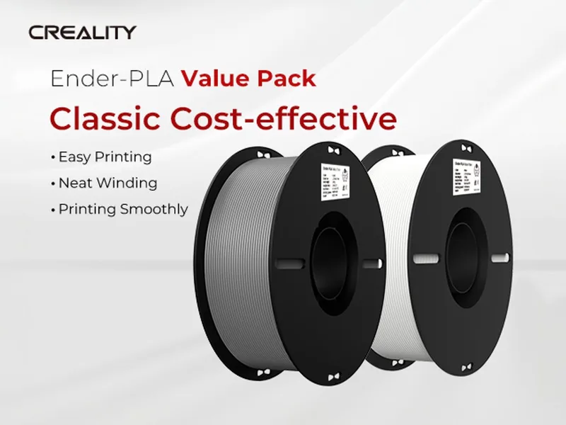 3d filament creality pla 1.75mm wit + grijs 2kg van Creality in Wit, Grijs – productfoto